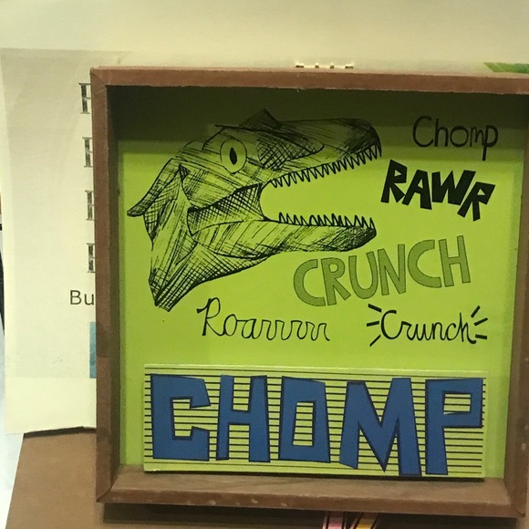 New Dinosaur 🦖”CHOMP” Wood Box Wall Art - Picture 14 of 16